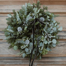 Load image into Gallery viewer, Jack Frost Collection Premium Fresh Wreath
