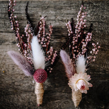 Load image into Gallery viewer, Pink & Mauve Boutonniere Northern Botanicals