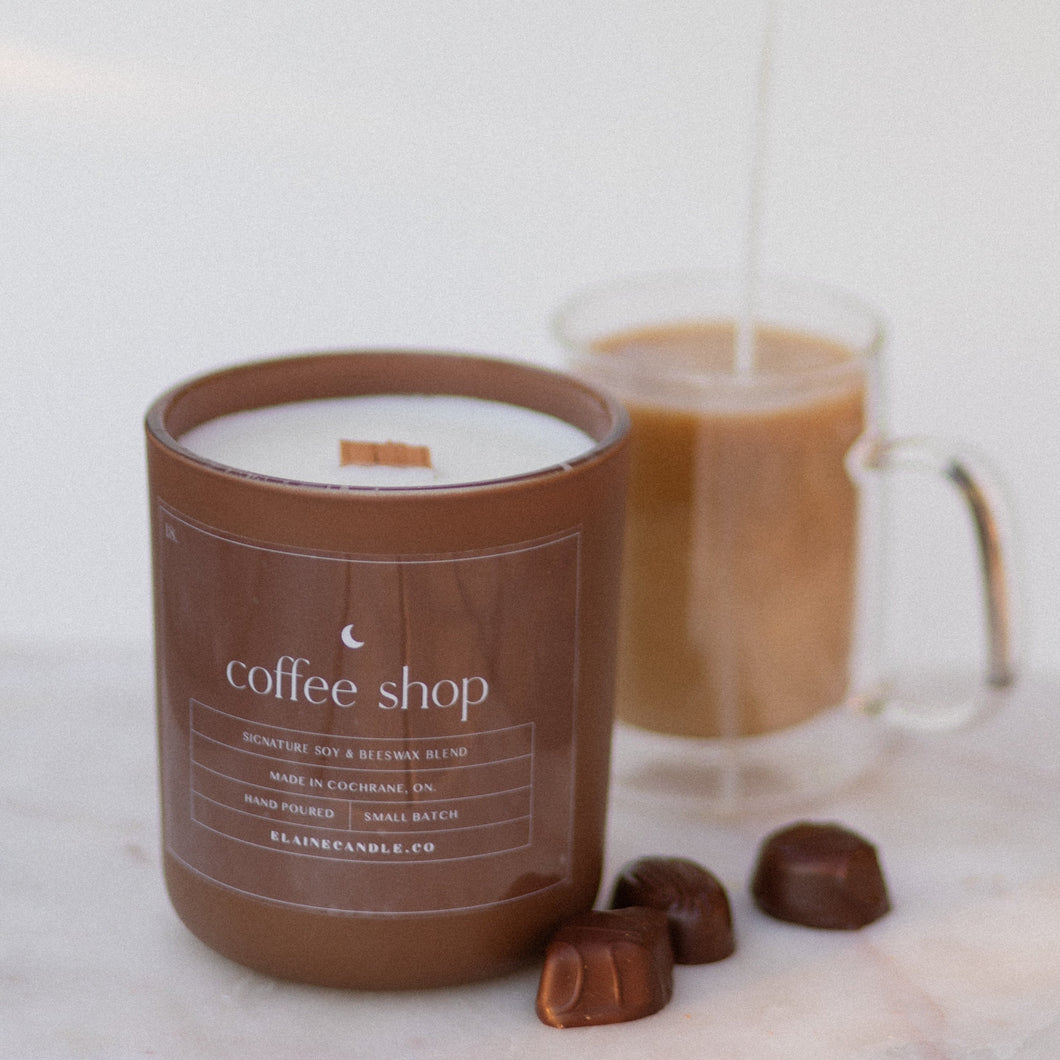 Coffee Shop Wooden Wick Candle