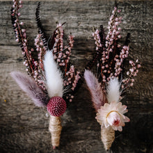 Load image into Gallery viewer, Pink &amp; Mauve Boutonniere Northern Botanicals 
