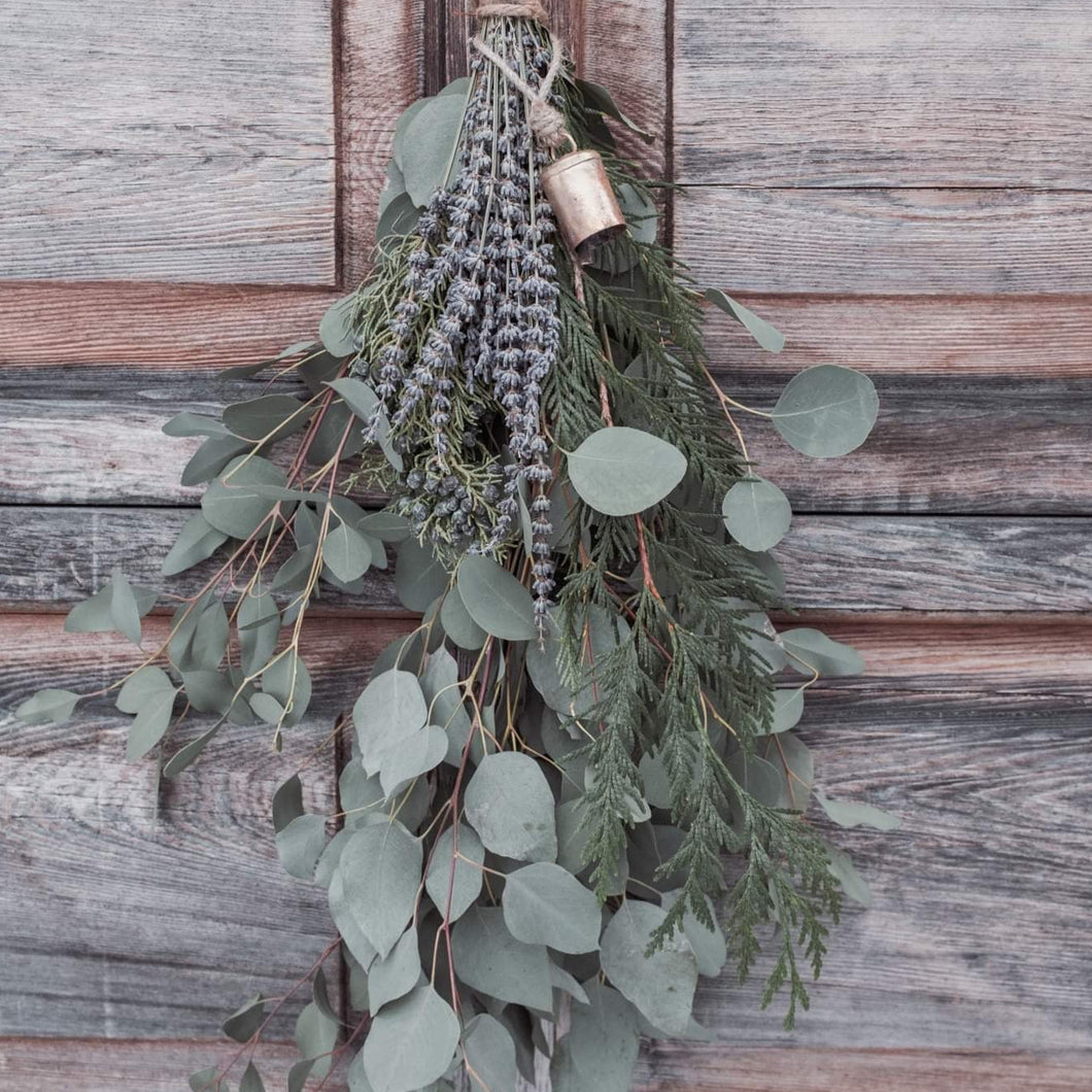 Fresh Eucalyptus Swag with Brass Bell
