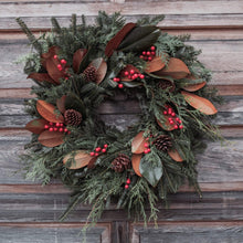 Load image into Gallery viewer, DIY Artisanal Classic Wreath Kit with Magnolia Leaves
