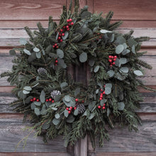 Load image into Gallery viewer, DIY Artisanal Classic Wreath Kit with Silver Dollar Eucalyptus
